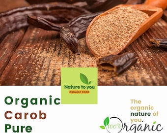 Barras de algarroba orgánica / en polvo / sin gluten / sin OGM / polvo de algarroba cruda / superalimentos / 1 libra