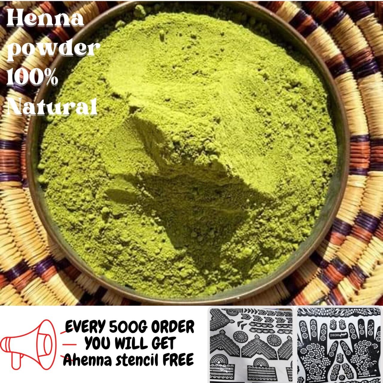 Henna Powder/pochoir Au Henné/الحناء/organic Henna Powder - Etsy