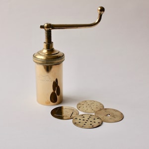 Vintage Brass Murukka Maker, Indian, Jamboli, 4 discs, 13/6cm