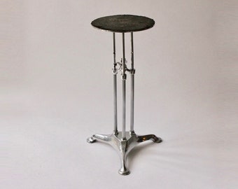 Art Deco Chrome Sculpture Stand, Adjustable, Vintage, Art Stand, Shop Stand, 21/31-47cm