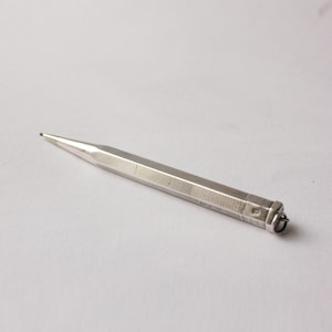 Sterling Silver, Pencil, Mechanical, Retractable, Vintage, Propelling Pencil, 1952, London, JM&Co, 10cm