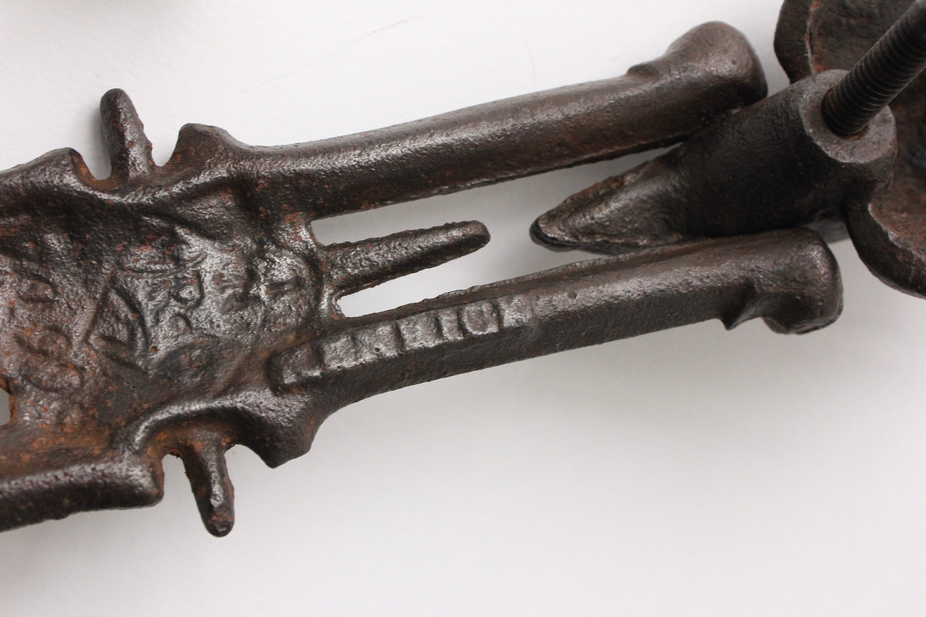 Antique Goat Head Door Knocker, Made by Kenrick, Cast Iron, 27/7.5/5 ...