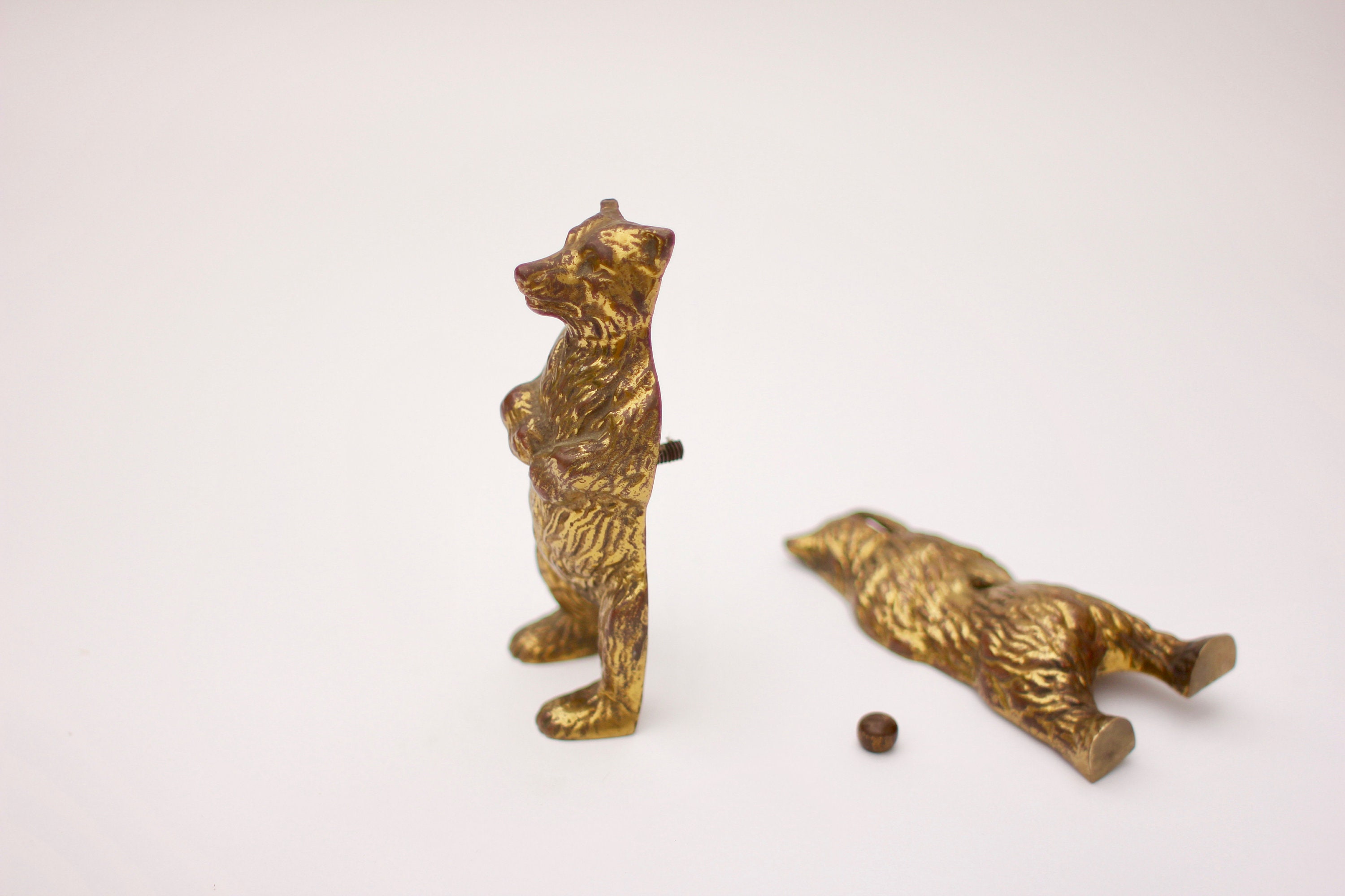 Bear Money Box Brass Coin Box Victorian Piggy Bank Etsy