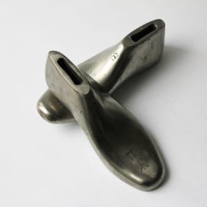 Doorstops, Pair of Shoe Last, Polished Cast Iron, Cobblers Last, Kids Size 11, Heavy, 20/7/6cm