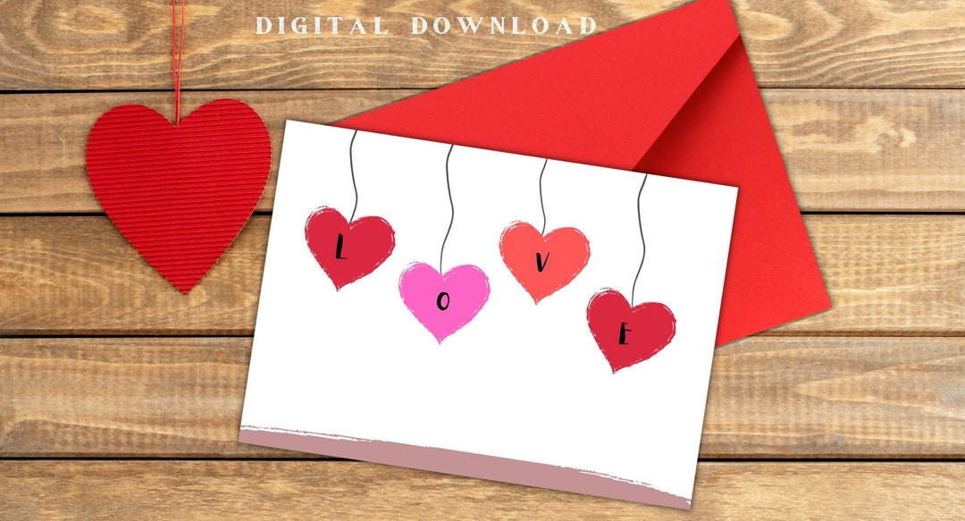Valentine Card | Birthday Card | Printable Card | Personalized Card ...