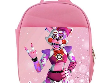 Sac à lunch isotherme rose girly Fnaf, personnalisé avec n'importe quel nom