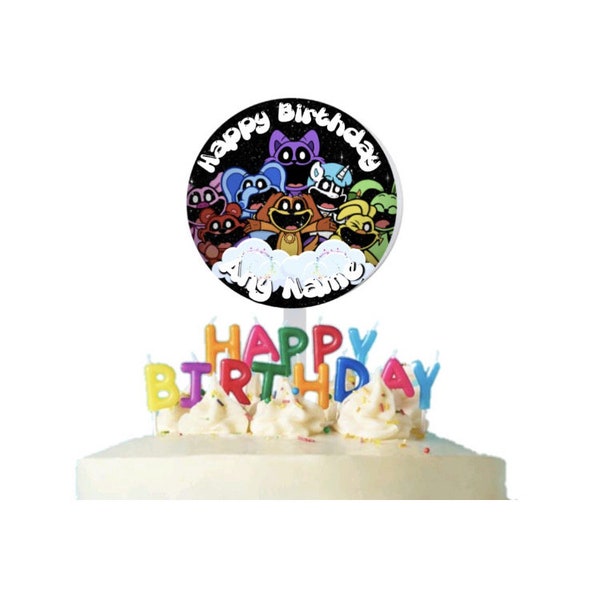 Poppy playtime smiling critters  stainless cake topper,multiple designs available