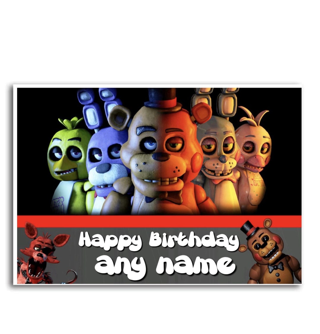 Fnaf Personalised Birthday Card, Multiple Designs Available A5 - Etsy