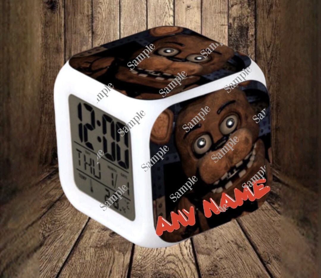 FNAF LED Cube Alarm Clock Light up Color Changing Multiple Etsy
