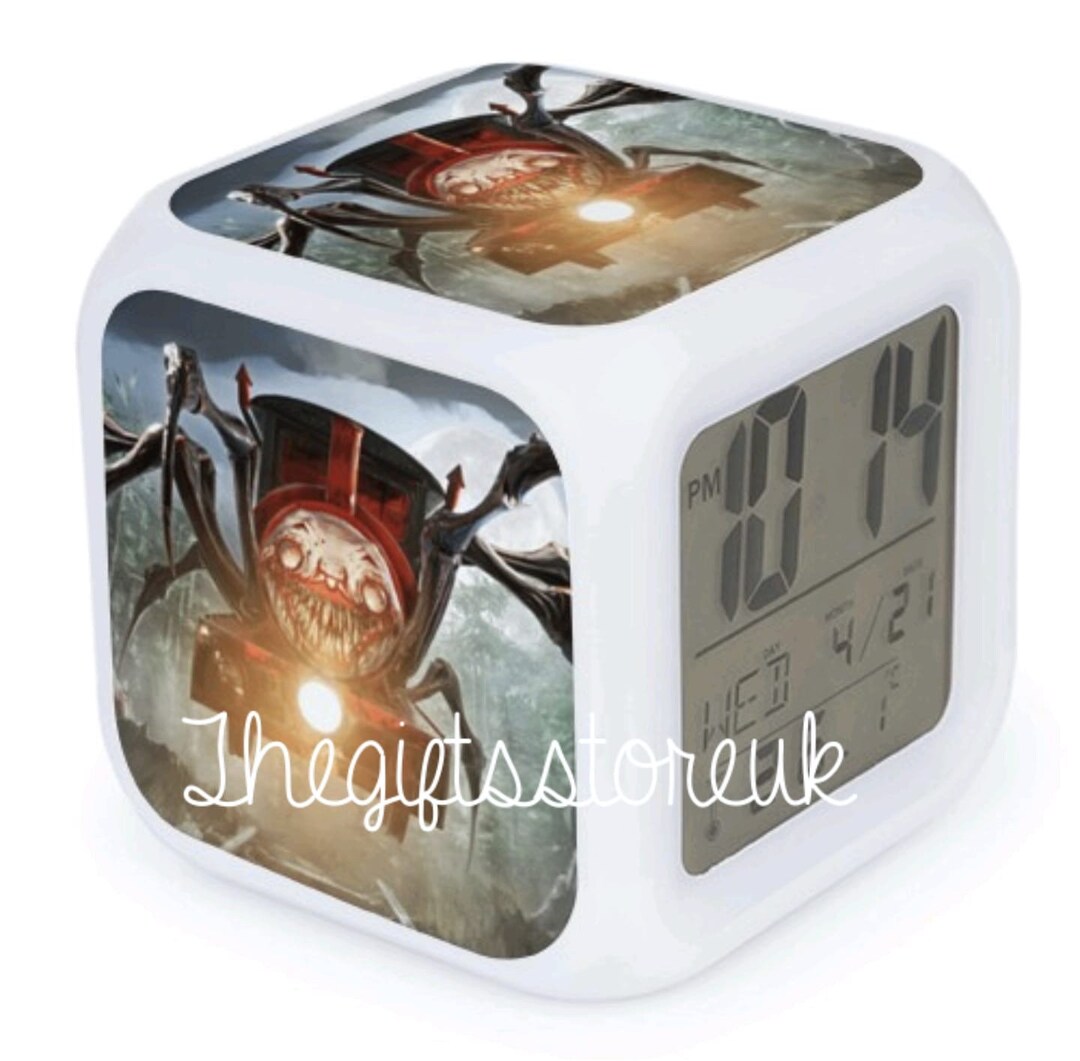 Choo Choo Charles LED Cube Alarm Clock Light up Color Etsy