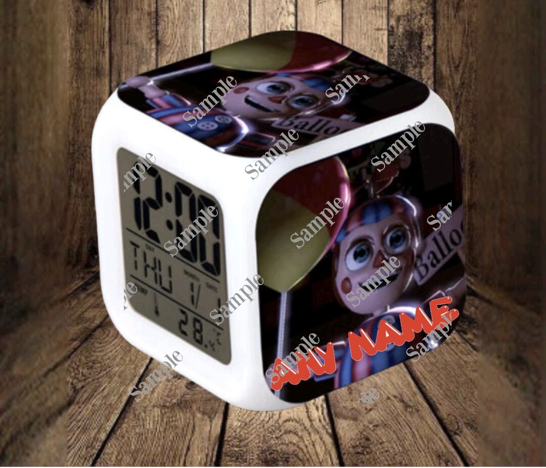 FNAF LED Cube Alarm Clock Light up Color Changing Multiple Etsy