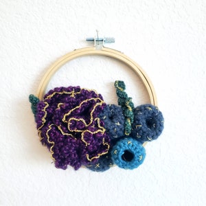 Coral Reef Wall Art Crochet Three Dimensional Ocean Embroidery