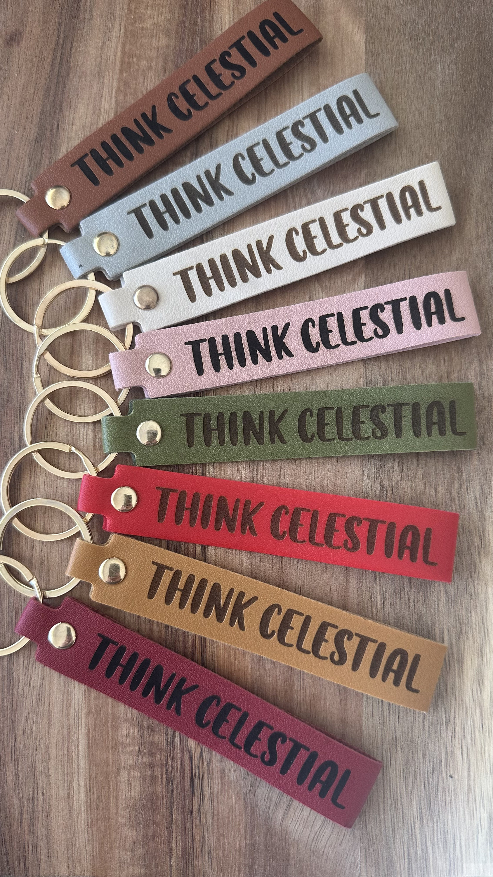 Think Celestial Keychain/Young Women Gifts/ Young Men Gifts/LDS//Valentines Gift/ Relief Society/Missionary Gift/Church of Jesus Christ