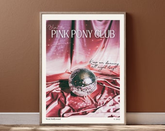 Pink Pony Club Poster: Vintage Sapphic Disco Poster