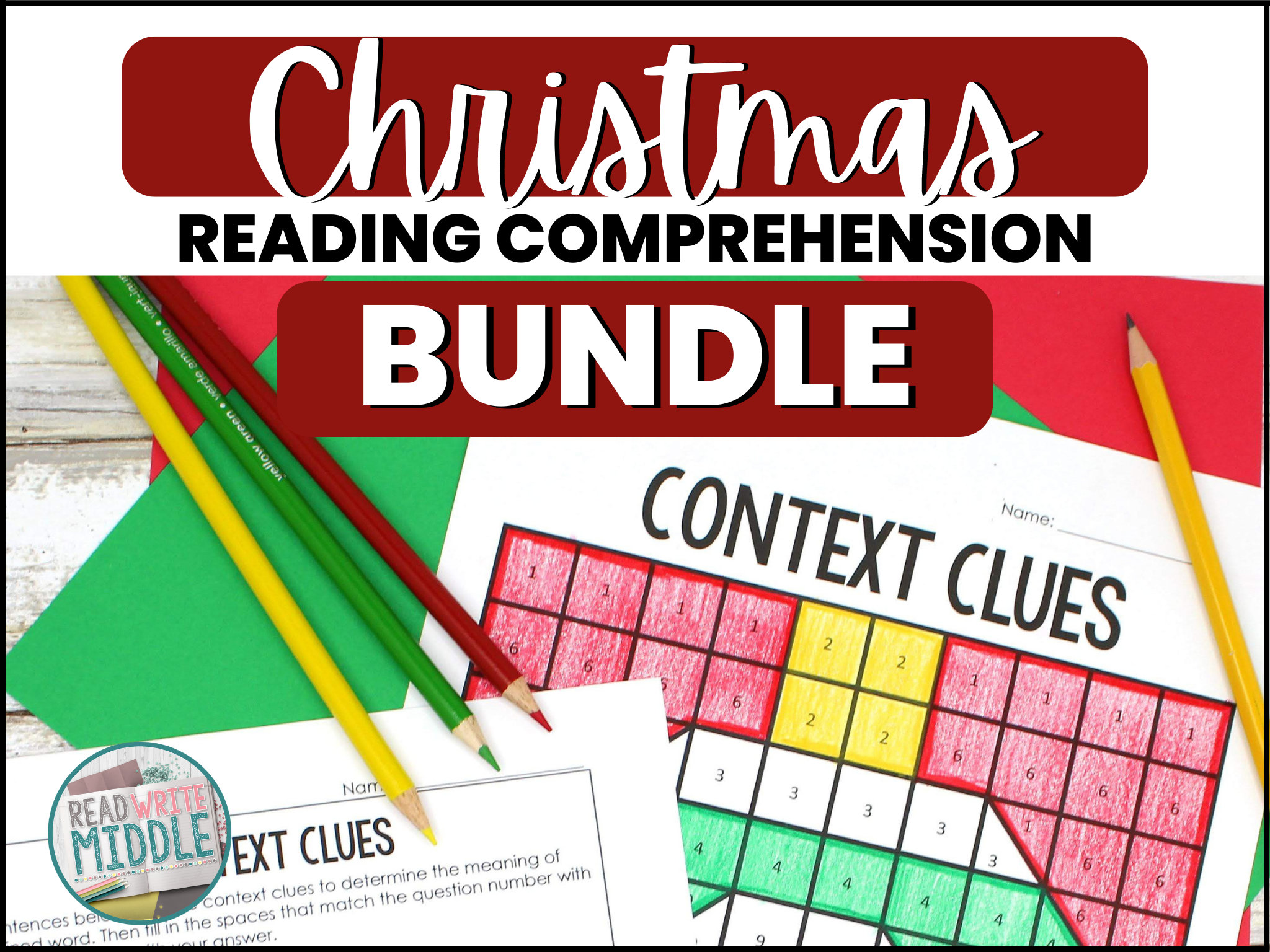 Christmas Reading Lessons 5th 6th and & 7th Grades Language - Etsy
