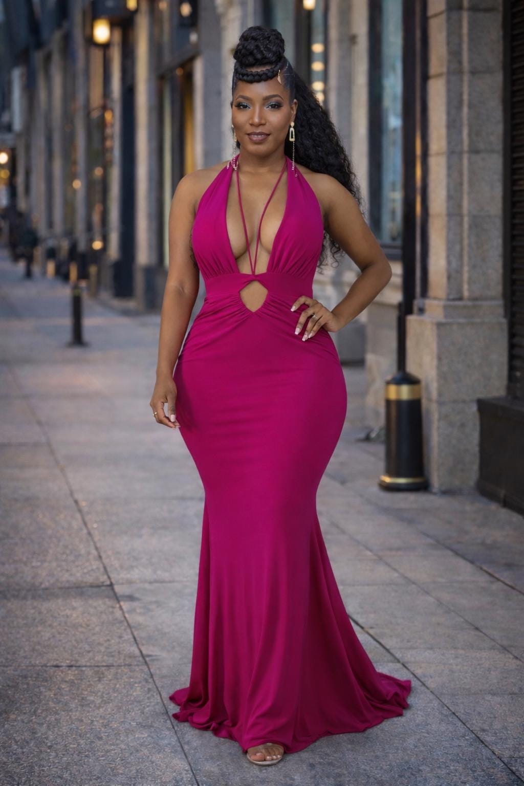 Magenta Evening Gown - Etsy Magenta Evening Gown - Etsy