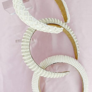 Pearl Padded Headband | Elegant Beaded Hair Accessory for Women