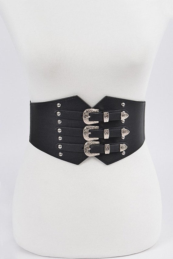 Three Buckle Waist Belt - Etsy