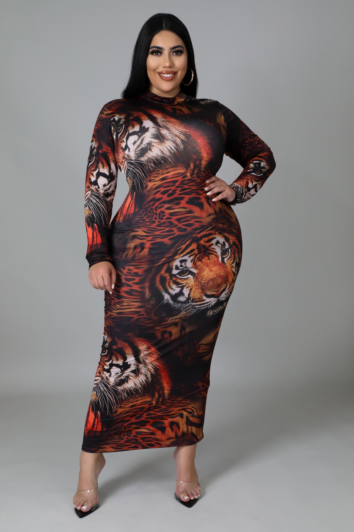 knee length dresses for ladies Poppy Maxi in Cabana Cat – Emily McCarthy main image 0