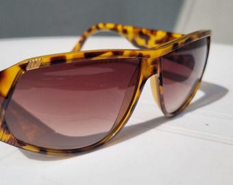 Vintage-Sonnenbrille aus den 90er-Jahren – OSMA Italien – Design Mask Shield Schildpatt