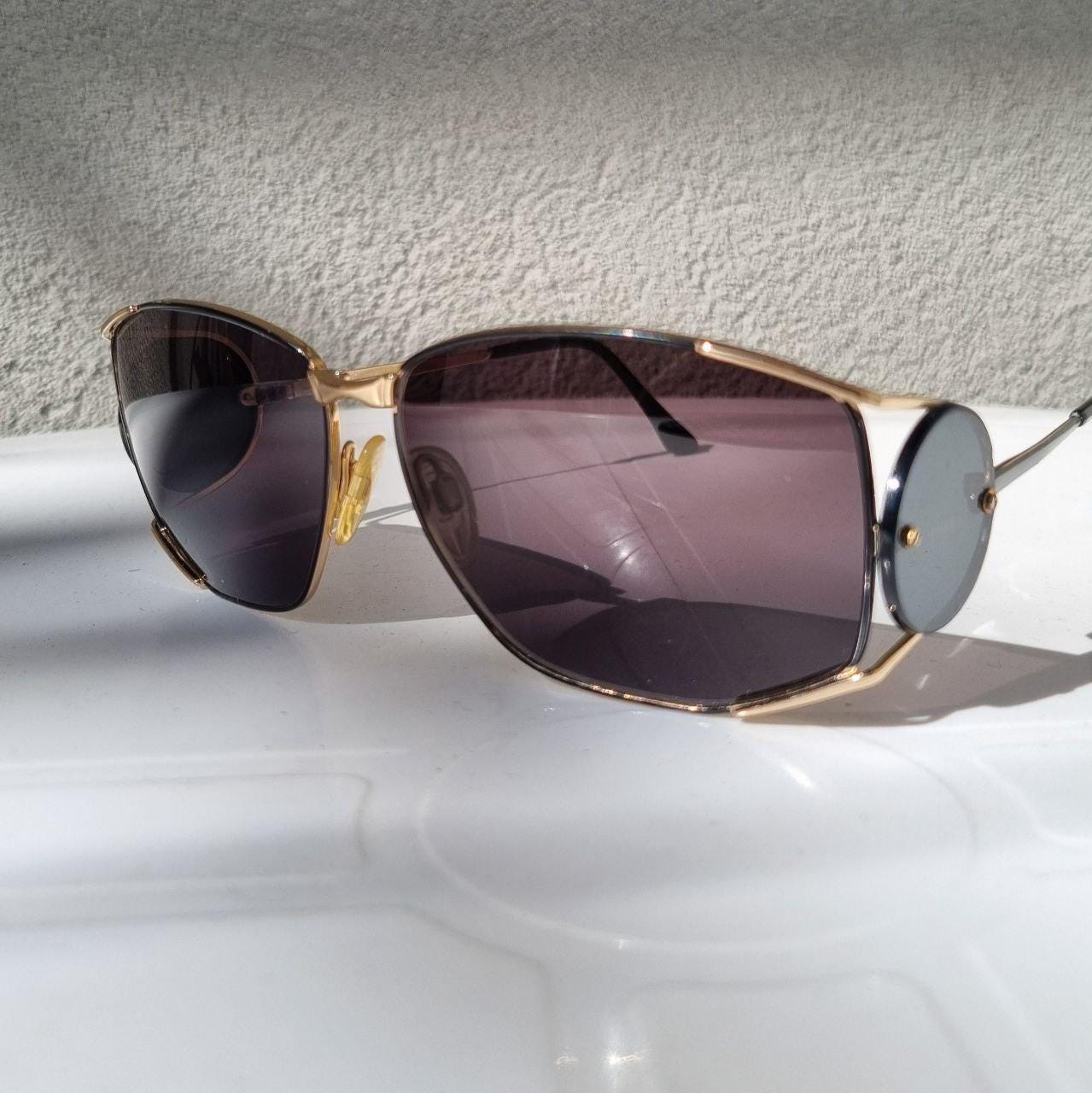 Vintage 1980s Garzell 8980 Shield Sunglasses – Korean Made Retro Hip Hop Eyewear Shield 1980s Vintage Sunglasses | eBay main image 2