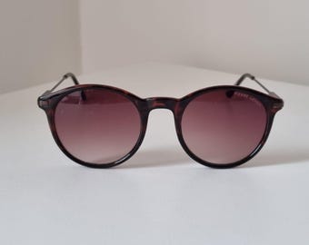 Vintage-Sonnenbrille aus den 90er-Jahren – Pierre Leman – Runde Panto Schildpatt