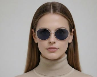 Vintage-Brille aus den 2000er Jahren – Polizei – Rund mit Nieten