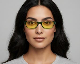 Vintage-Brille aus den 90er-Jahren – Gianfranco Ferré – Elegantes grünes ovales Design