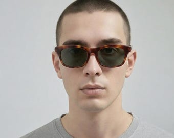 Vintage-Sonnenbrille aus den 90er-Jahren – Piero Guidi – Rechteckig, Schildpatt