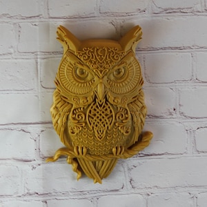 Detailed Owl Bust - Wall Hanging