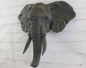 LARGE African Elephant Wall Hanging Bust Home Decoration - Multiple Colors Available!