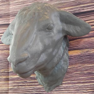 Sheep Wall Decor, Farmhouse Animal Wall Mount, 3D Printed Sheep Head, Rustic Farm Wall Art, Gift for Sheep Lover