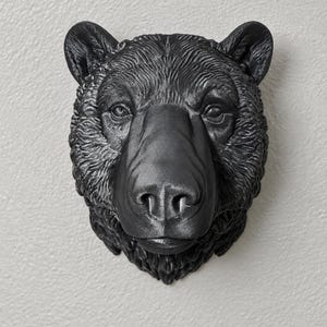 Bärenkopf-Wandhalterung, 3D-gedruckte Waldtier-Dekoration
