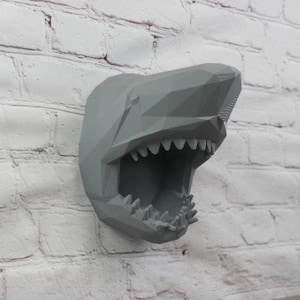 MEDIUM Geometric Shark Wall Mountable Head Decor