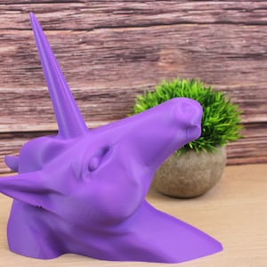 Wall Hanging Unicorn Head - Mystical Unicorn Creature Wall Mount - Many Color Options Available!