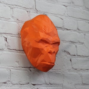 MEDIUM Geometric Gorilla Head Modern Decor