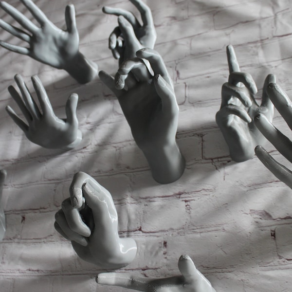 ¡Decoración espeluznante para montar en la pared con manos de terror de Halloween! ¡Nuevos tamaños y estilos!