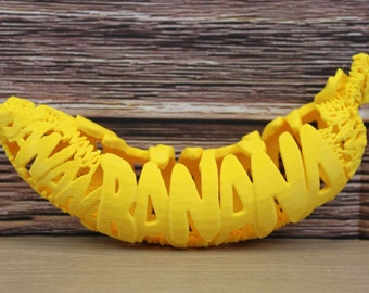 Pop Art Banana With Banana In Writing - Modern Decoration - Model By @DrFemPop