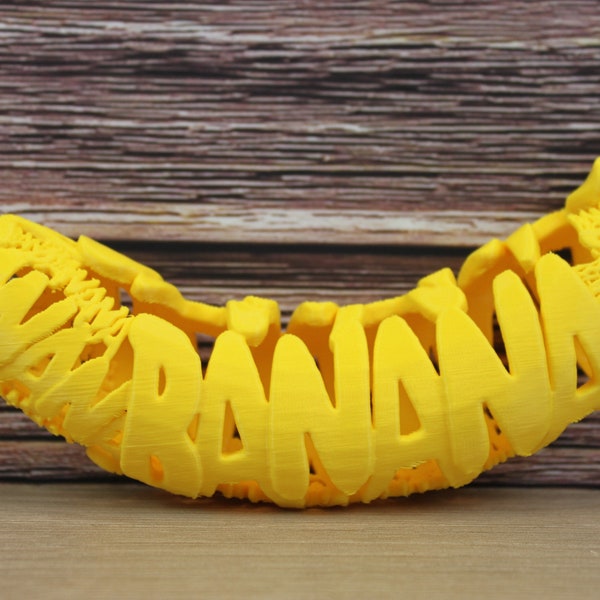 Banane pop art avec écriture banane - Décoration moderne - Modèle @DrFemPop