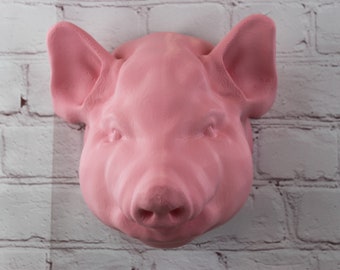 3D Printed Pig Head Wall Hanging Decor