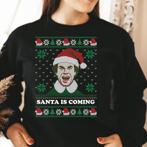 Buddy The Elf-tröja, Will Ferrell-tröja, Jultomten kommer-tröja, Älvfilmströja, Så goda nyheter att jag såg en hund idag-tröja.
