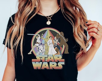Vintage Star Wars Shirt, Star Wars A New Hope Faded, Disneyworld Shirt, Disney Family Tee, Starwars Disneyland Tee, Star Wars Characters Tee