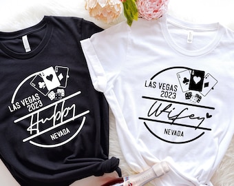 Vegas Honeymoon Shirt, Las Vegas Wifey Hubby Shirt, Las Vegas Couples Matching Tee, Vegas Wifey Shirt, Vegas Hubby Shirt, Vegas Just Married