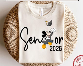 Shirt Mickey senior 2026, shirt Mickey 2026 afstuderen, shirt Disney Class of 2026 Mickey, shirt Mickey afgestudeerde, shirt Mickey Grad
