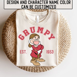 Camiseta de enano gruñón, camiseta gruñona de Disney, camiseta gruñona, camiseta gruñona de enano, camiseta gruñona de los siete enanitos, camiseta de los siete enanitos, gruñón