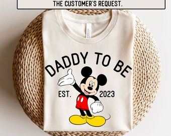 Camiseta de futuro papá, camiseta de Disney para baby shower, camiseta de papá de Disney, camiseta de papá de Mickey, camiseta de anuncio de bebé, camiseta de papá ratón, nuevo papá