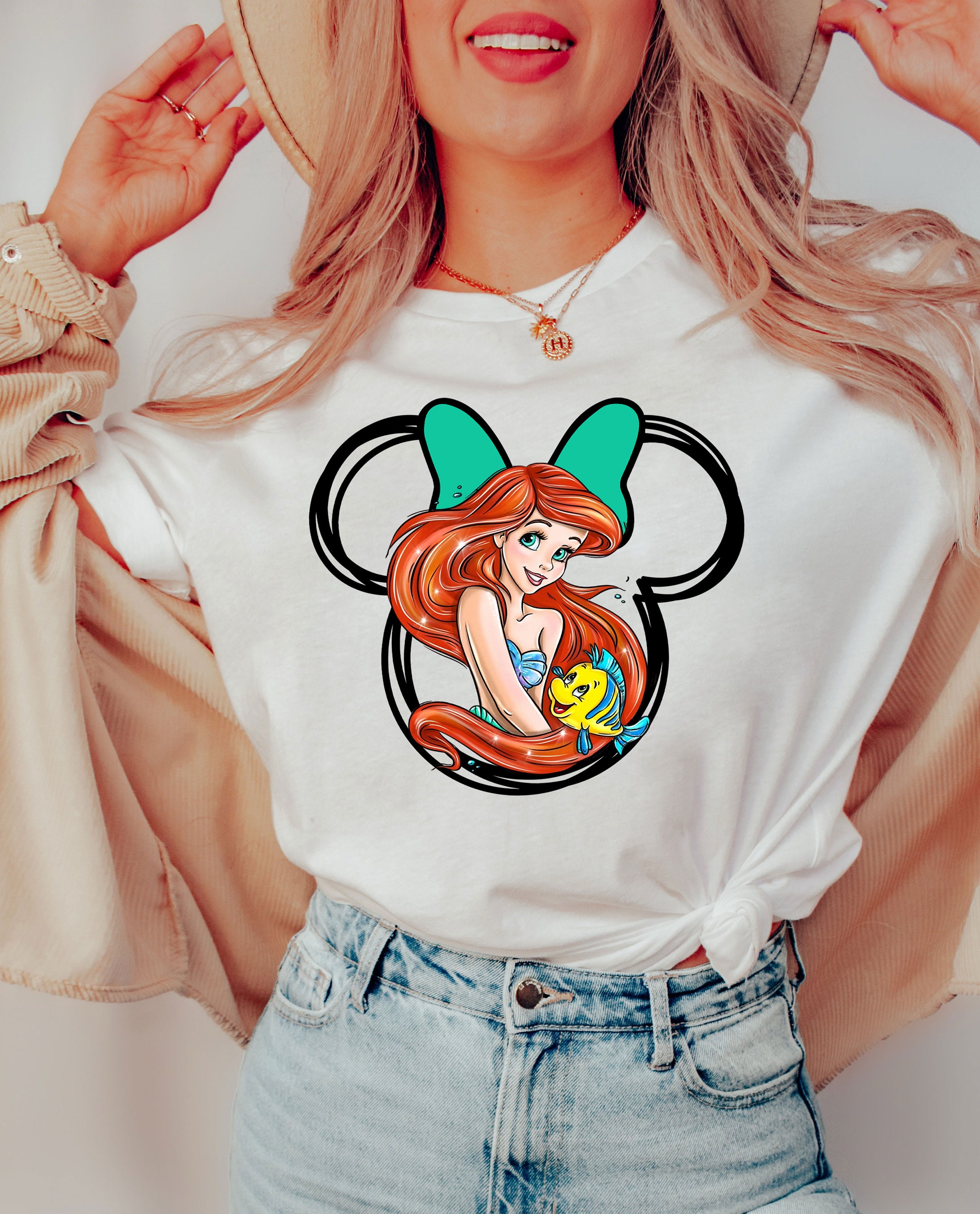 Discover Camiseta Ariel Disney Ariel Little Mermaid Disney Princess para Hombre Mujer y Niños