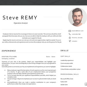 Modèle de CV professionnel Word | CV exécutif | CV moderne | Cadre Curriculum Vita | Clean | Minimalist design