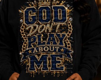 God Don't Play About Me Halftone PNG, Christelijk T-shirtontwerp (digitale download)