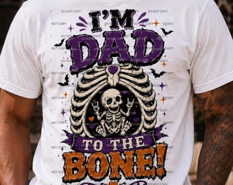 Ik ben een echte papa (PNG), ontwerp voor een Halloween-shirt voor aanstaande vaders, digitale download